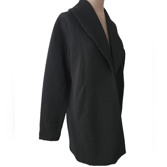 Eileen Fisher Shawl Collar Tencel Cotton Blend Jacket Size Small /P Black - Picture 5 of 15